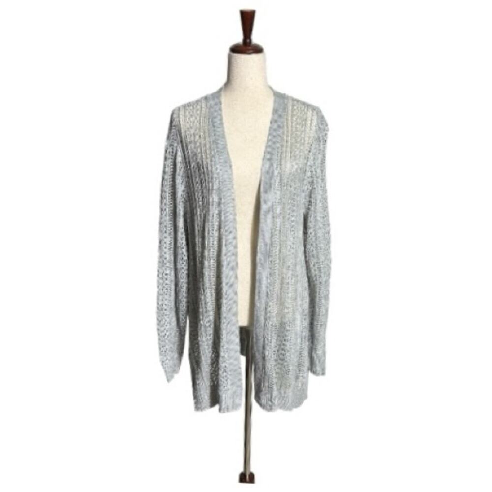 NWT Lane Bryant Soft Gray Women's Loose Knit Cardigan Size 18/20 W0459